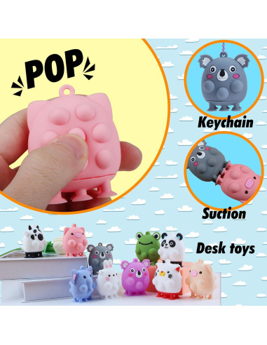 24 Juguetes de Succión de Animales ChildFun Antiestrés