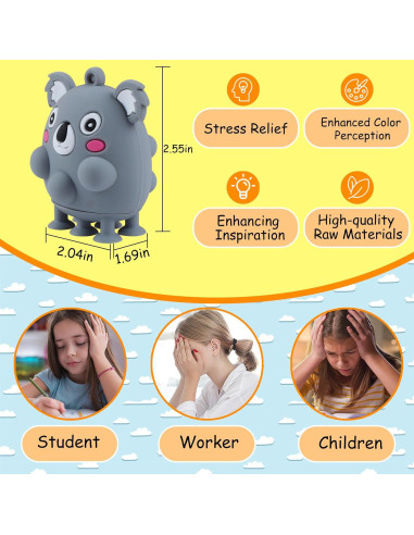 24 Juguetes de Succión de Animales ChildFun Antiestrés