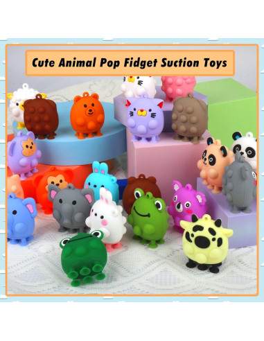 24 Juguetes de Succión de Animales ChildFun Antiestrés