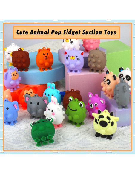 24 Juguetes de Succión de Animales ChildFun Antiestrés