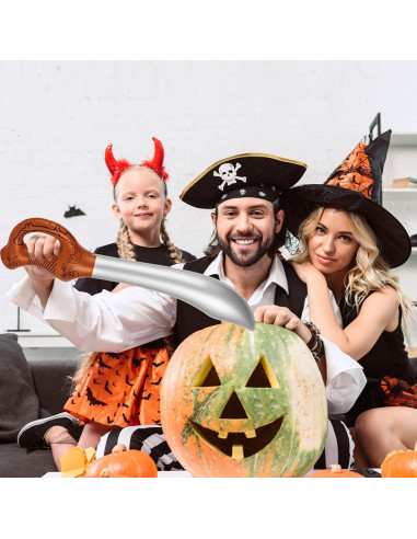 14 Espadas Pirata Inflables ZAUGONTW 58 cm Fiesta Halloween