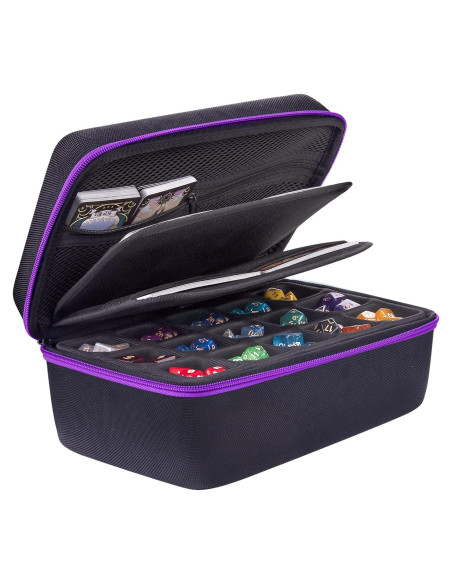 Caja de Almacenamiento de Dados SIQUK Violeta Doble Bandeja