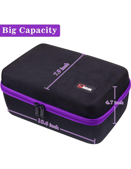 Caja de Almacenamiento de Dados SIQUK Violeta Doble Bandeja