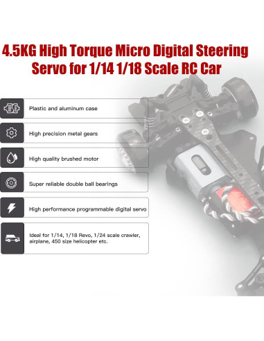 Servo Motor AGFRC B13DLM V2 4.5kg 22.8x12x29.4mm RC