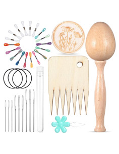 Kit de Tejer HOFURME con Huevo de Remendar y 18 Madejas