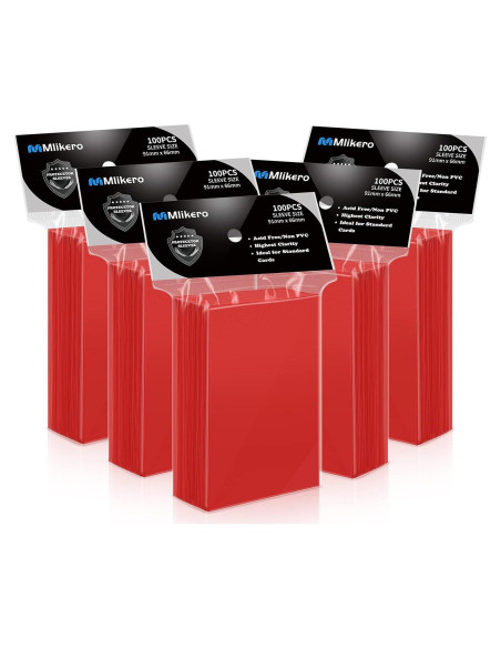 500 Fundas Rojas Mlikero para Cartas de Intercambio