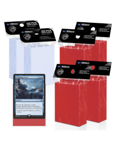 Paquete 400 fundas cartas Mlikero rojas mate y interiores