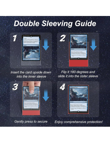 Paquete 400 fundas cartas Mlikero rojas mate y interiores