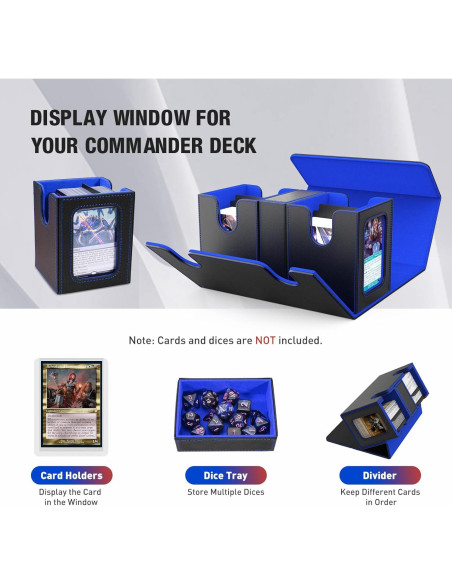 Caja de Deck TiMOVO para Commander 200+ Cartas Negro/Azul Caja de Deck TiMOVO para Commander 200+ Cartas Negro/Azul