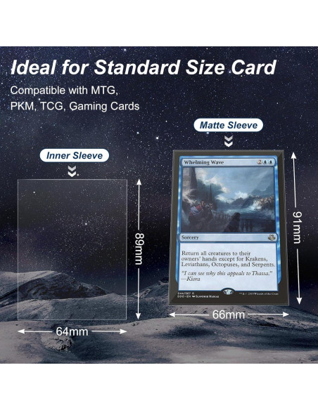 2400 Fundas Internas Mlikero para Cartas de Juego Transparente