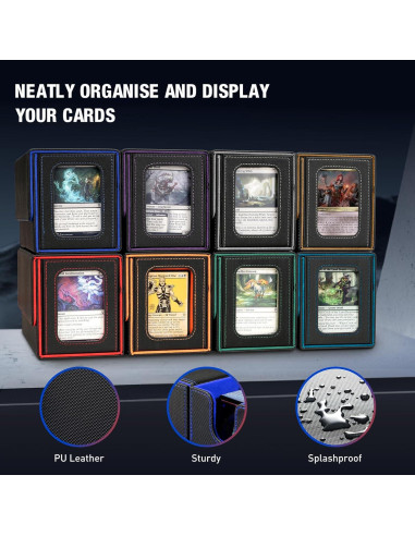 Caja de Deck TiMOVO para Commander 200+ Cartas Negro/Azul