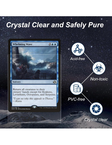 2400 Fundas Internas Mlikero para Cartas de Juego Transparente