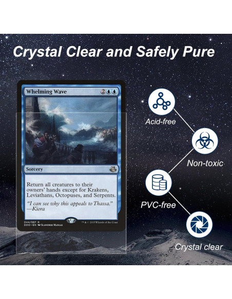 2400 Fundas Internas Mlikero para Cartas de Juego Transparente