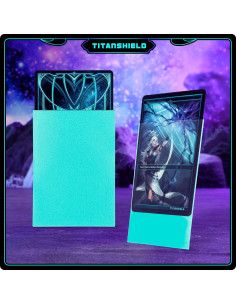 TitanShield Fundas para Cartas 150 Unidades Turquesa 2