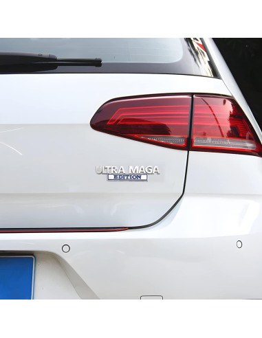 Calcomanía de Metal 3D AICEL para Automóvil Plata/Azul