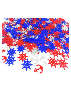 Confeti Náutico Patriótico Werich - 45g Rojo, Plata y Azul