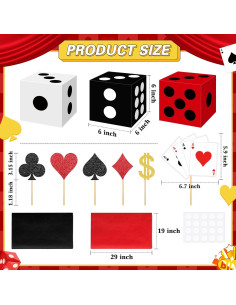 Cajas de Póker Zhanmai 4 Piezas Decoración Fiesta Casino 2