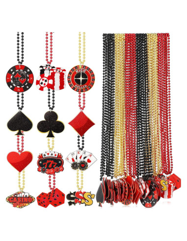 Collares de Perlas de Casino Ferreve 36 Pcs 12 Estilos