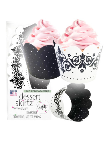 Fundas para Cupcake Confetti Couture 24 Pzs Reversibles