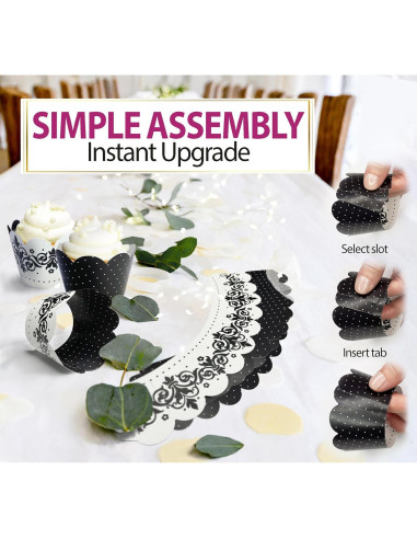 Fundas para Cupcake Confetti Couture 24 Pzs Reversibles