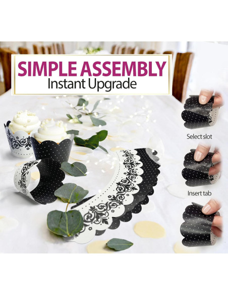 Fundas para Cupcake Confetti Couture 24 Pzs Reversibles