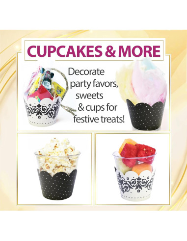 Fundas para Cupcake Confetti Couture 24 Pzs Reversibles