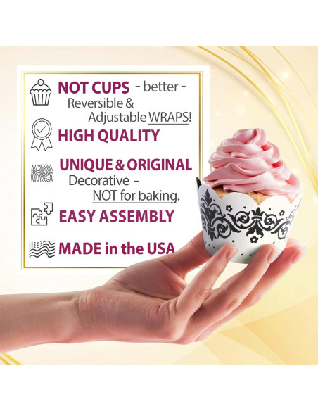 Fundas para Cupcake Confetti Couture 24 Pzs Reversibles