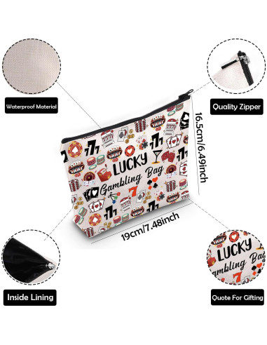 Bolsa de Suerte ZJXHPO para Jugadores de Póker 25x19 cm