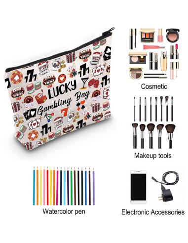 Bolsa de Suerte ZJXHPO para Jugadores de Póker 25x19 cm