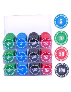 Juego de Fichas de Póker Lynkaye 300 Piezas con Caja