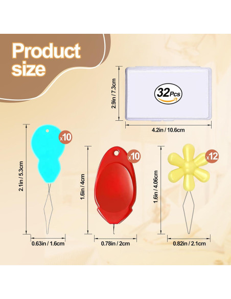 Kit de Enhebradores de Agujas CousDUoBe 32 Piezas para Costura