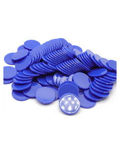 Juego de 100 Fichas de Plástico Azul para Aprendizaje 25 mm