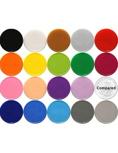 Juego de 100 fichas de plástico negro 25 mm con caja