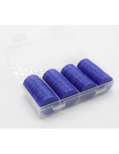 Juego de 100 Fichas de Plástico Azul para Aprendizaje 25 mm 2