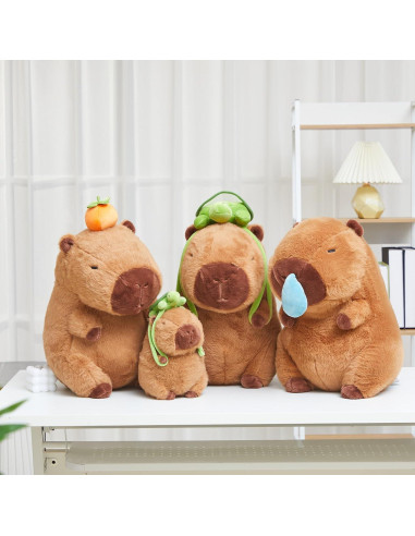2 Pcs Peluches Capibara Simgoing 23 cm Suaves y Adorables
