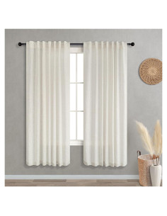 Cortinas Transparentes KOUFALL 52x160 cm Juego de 2 Paneles