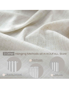 Cortinas Transparentes KOUFALL 52x160 cm Juego de 2 Paneles 2