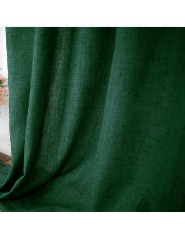 Cortinas Sheer KOUFALL Verde Oscuro 90x114 cm con Tablero