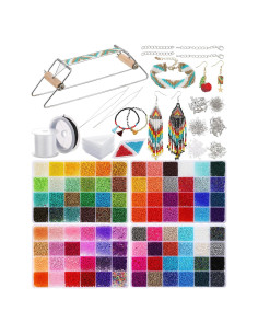 Kit de telar de cuentas Jexine 48000 piezas multicolor DIY