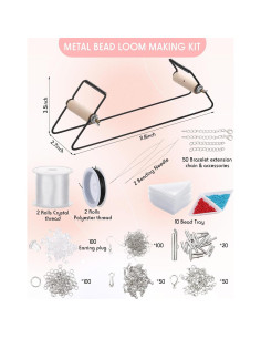 Kit de telar de cuentas Jexine 48000 piezas multicolor DIY 2
