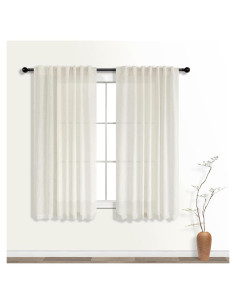 Cortinas de Baño KOUFALL 52x54 cm Semitransparentes 2 Paneles