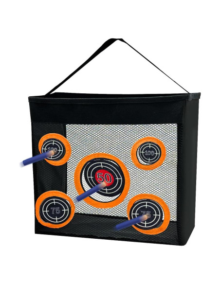 Bolsa de Malla Plegable Punieayi para Dardos Nerf 34x12x30cm