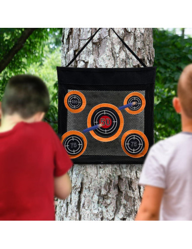 Bolsa de Malla Plegable Punieayi para Dardos Nerf 34x12x30cm