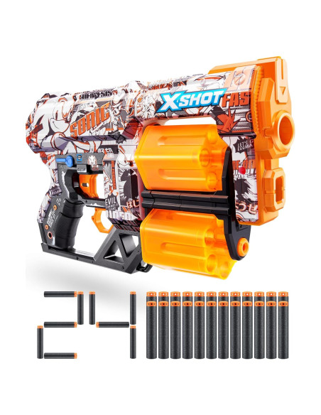 Blaster X-Shot Skins Dread Sonic Retro con 24 Dardos
