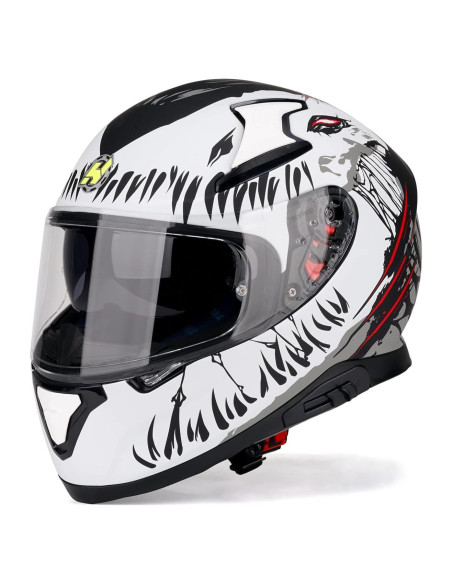 Casco HAX Impulse Blanco L con visor anti-vaho y DOT