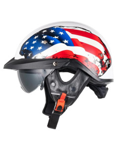 Casco de Media Cara VCOROS VHF04 con Visera Solar XL