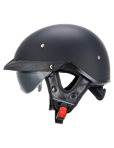 Casco de Media Cara VCOROS VHF04 Negro Mate Ajustable