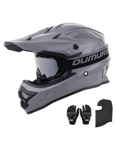 Casco OUMURS D001TY07311MB ATV Adulto XL con Gafas y Guantes