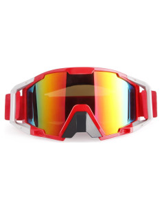 Gafas de Motocicleta Dmeixs UV a Prueba de Polvo Rojo Blanco
