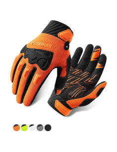 Guantes de Ciclismo INBIKE Naranja Medianos Transpirables